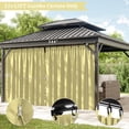thumbnail image 3 of Pakunoda 12' X 6.5' Gazebo Universal Replacement Privacy 4-Panel Curtains, Waterproof Outdoor Curtains Light Yellow Sidewall with Zipper for Patio Garden Backyard 12' X 12' Gazebo, Curtain Only, 3 of 8