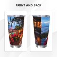 thumbnail image 3 of Fuzoiu Tropical Beach Candlelight Print 20oz Tumbler, Stainless Steel Vacuum Insulated Car Cup, Insulated Coffee Mug,Travel Mug with Lid,Thermal Cup for Outdoor-Straw Two-piece Set, 3 of 8