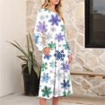 thumbnail image 5 of Women's Christmas Printed Fashionable Loose Round-Neck Dress, Holiday Print, Casual Wear, Retro Style, Comfort Fit, Everyday Dress, Festive,White,S, 5 of 5