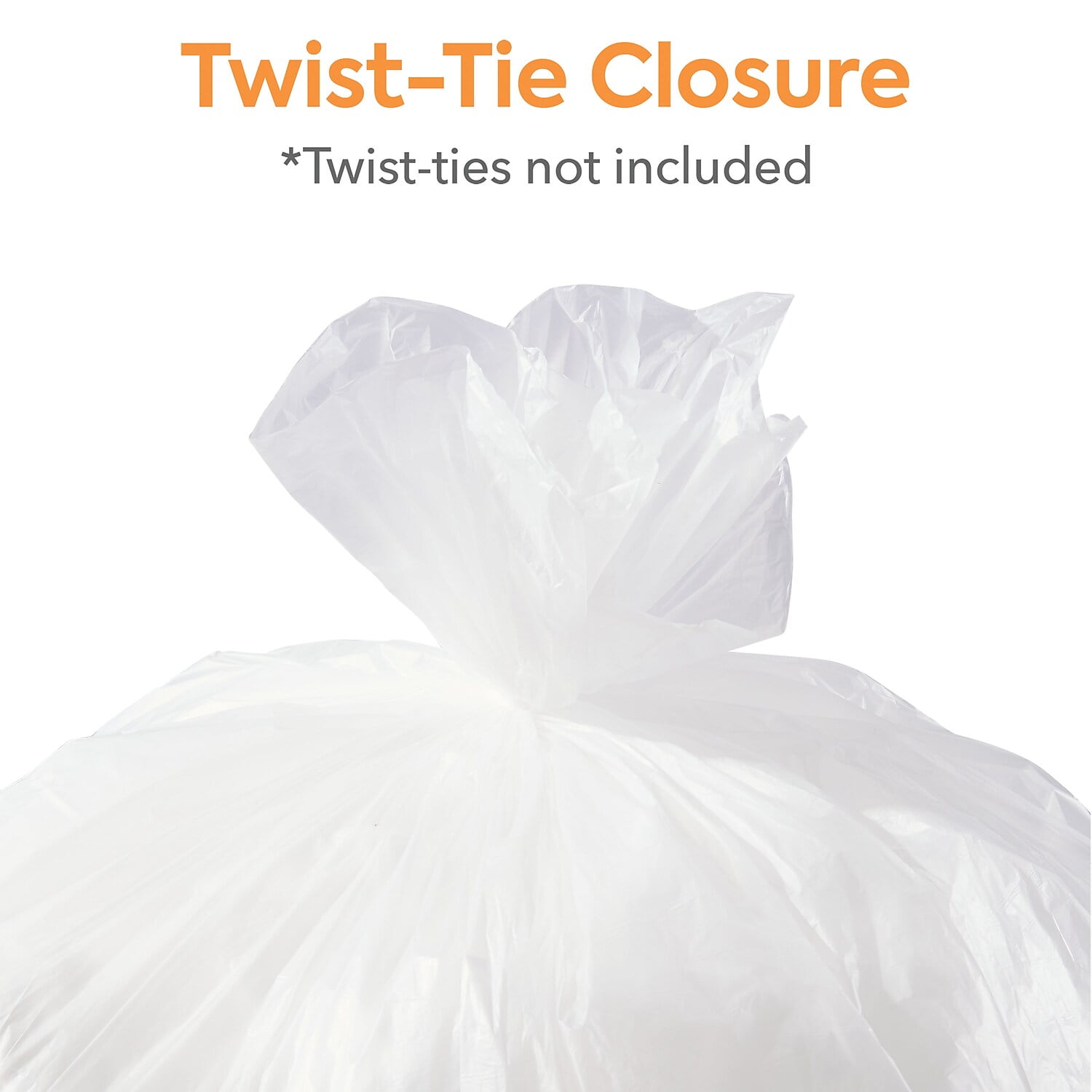 Coastwide Professional 12-16 Gallon Trash Bag 24" x 33" High Density 13 mic Natural 500 Bags/Box