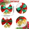 thumbnail image 2 of 20PCS Christmas Bow with Bells for Crafts Christmas Mini Bowknot Ornament Craft Present Bow Christmas Tree Wreaths Hanging Decor, 2 of 7