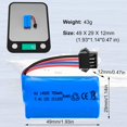 thumbnail image 3 of 2 Pack 700mAh Lithium Battery 7.4V Rechargeable Batteries W/ USB Charger SM-4P Plug for RC Car Drift Monster Truck Off Road Vehicle, Blue, 3 of 6
