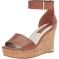 thumbnail image 3 of Franco Sarto Womens Clemens Cork Wedge Sandal Cognac Brown 11M, 3 of 5