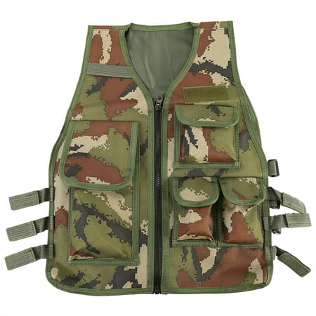 EECOO Children Tactical Vest Nylon Shooting Hunting Molle Clothes CS Game Field Combat Training Protective