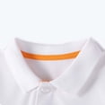 thumbnail image 4 of Girls Boys Collared Long Sleeve Tee Top Button Placket Breathable Cotton Pullover Regular Fit Shirt for Kids School Casual Daily Outfits 4-5Y, 4 of 8