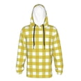 thumbnail image 6 of KLL Unisex Kids Boys Girls Hooded Pocket Pullover Hoodies-Yellow Checkboard, 6 of 6