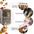 thumbnail image 6 of Shower Curtains for Bathroom-72"x84",Autumn Pumpkin Flower Leaf Waterproof Bath Curtain Grommet Shower Curtain Set, 6 of 7