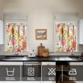 thumbnail image 3 of Colorful Flowers Kitchen Curtain Valance 3 Piece Set Short Curtain Sink Window Decor 36 Inch Small Window Treatment Tier 27.5x36 Length, 3 of 4