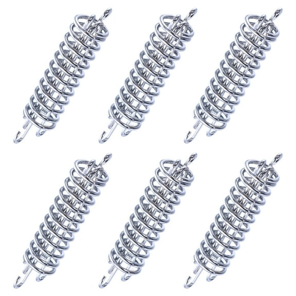 Raindrops  6 Pcs Camping Tent Snap Hook Stakes Heavy Duty Tarp Canopy Weights Silver