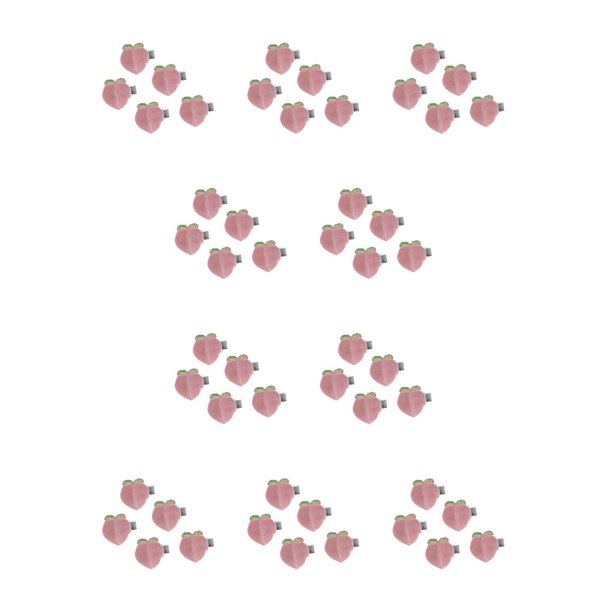 Jumpingount 5 piezas de pinzas para el cabello rosa Mini flor de fruta mujeres niñas dulces horquillas estilo lindo estilo cabeza decoración para Durazno 10Conjunto