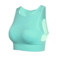 thumbnail image 5 of Darzheoy Sports Bras for Women Yoga Solid Sleeveless Cold Shoulder Casual Tanks Blouse Tops Intimates Sports Bras for Women High Support 90B/90C/90D/95A/95B/95C, 5 of 5