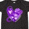 thumbnail image 4 of Inktastic Epilepsy Awareness Purple Ribbon Around Heart Boys or Girls Baby Bodysuit, 4 of 5