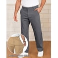 thumbnail image 4 of COOFANDY Mens Casual Chinos Pants Relaxed Fit Flat Front Wrinkle Free Dress Slacks Worky Stretch Trousers, 4 of 6