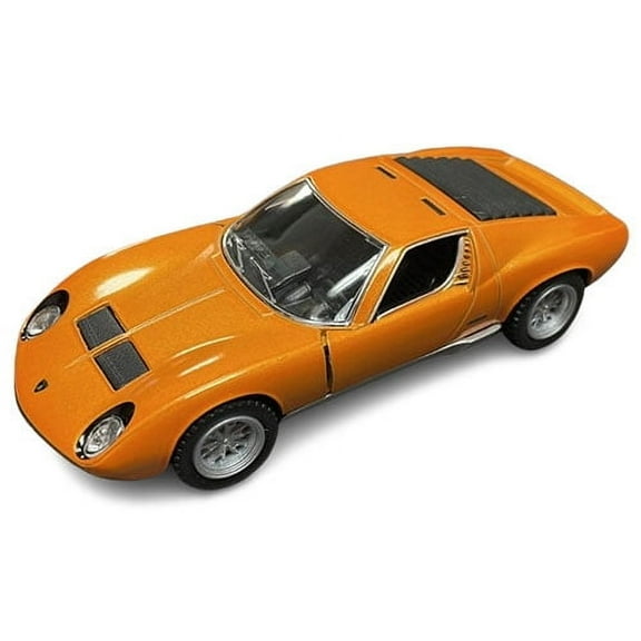 RI Novelty - Pull Back Die-Cast Metal Vehicle - 1971 LAMBORGHINI MIURA P400 SV [Orange](5 inch)