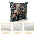 thumbnail image 4 of Orinice Santa Claus Motorcycle Presents Graphic Decorative Pillow Cover for Home Couch Living Room Bed Sofa - Winter Theme High-Quality 1PC 12x12in, 4 of 5