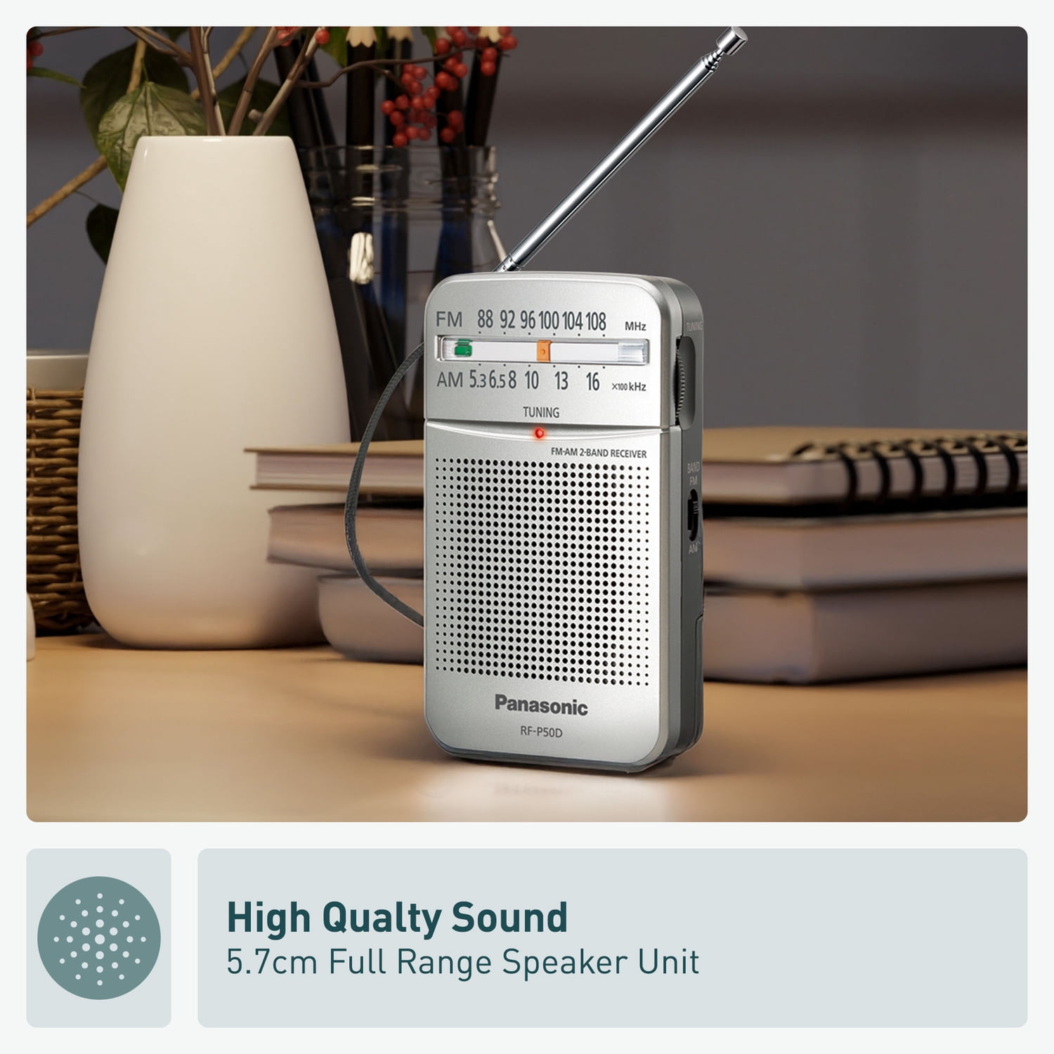 Panasonic Portable Pocket AM/FM Radio, RF-P50
