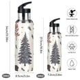 thumbnail image 2 of Yayeee 33oz Insulated Water Bottle Double Wall Stainless Steel with Flip Straw Lid, Beige Christmas Forest, 2 of 7
