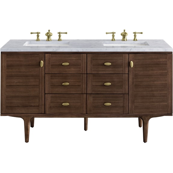 James Martin Vanities 670-V60D-WLT-3CAR Amberly 60" Free Standing Or Wall Mounted Double