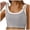 Gray, variant on V Neck Bralette with Snaps, Womens Sport V-Neck Padded Bralette for Yoga Gym (Black, M)