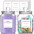 thumbnail image 1 of Sunal Glass Jars for Laundry Room Organization, Laundry Pods Container, Half Gallon with 24 Labels and Airtight Lid, Large Laundry Detergent Dispenser, 2 Jars, 1 of 7