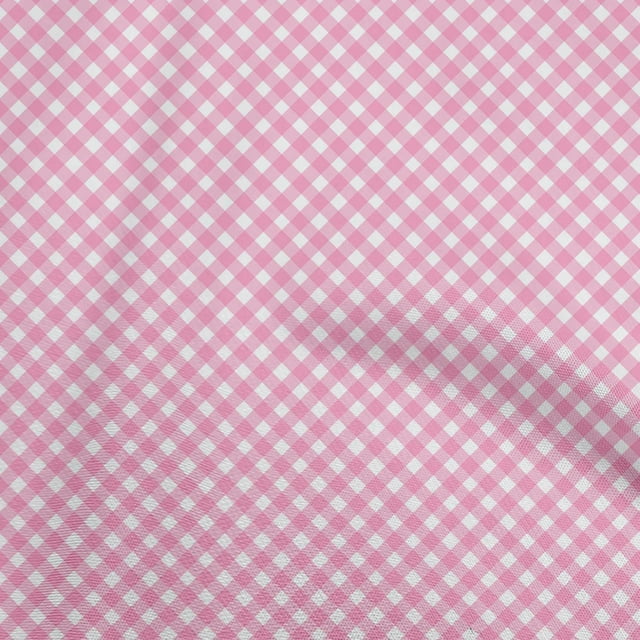oneOone Cotton Poplin Medium Pink Fabric Gingham Check Sewing Craft Projects Fabric Prints By Yard 56 Inch Wide