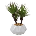 thumbnail image 6 of DecMode 11" Artificial Agave Plant in Realistic Leaves and White Ceramic Pot, 6 of 7