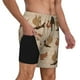 thumbnail image 2 of Fotbe Squirrel nut backgrounds Traje de Baño para Hombre – Shorts de Natación de Secado Rápido con Forro y Bolsillos-Medium, 2 of 6