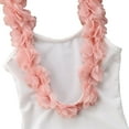 thumbnail image 2 of Styles I Love Toddler Kid Girls 3D Flower Straps Backless One-Piece Solid Color Swimsuit Beach Bathing Swimwear, 2 Colors (White, 34/5), 2 of 7