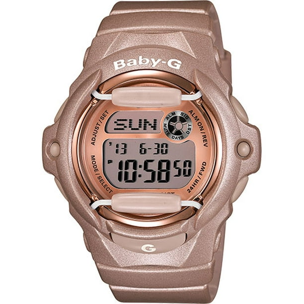 Slechte factor staking bladeren Casio Women's Baby-G Rose Gold-Tone Watch BG169G-4 - Walmart.com