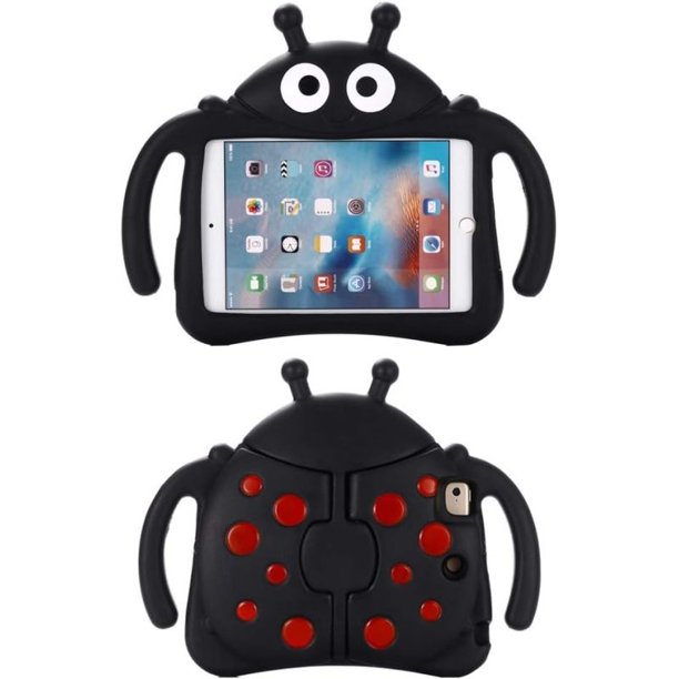 Funda para niños para Mini 5/4/3/2/1 de 7,9 pulgadas solamente, funda ligera a prueba de niños con soporte de espuma EVA para Mini 5 (2019), Mini 4 - Mariquita, Negro