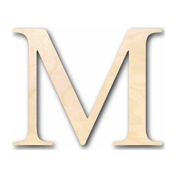 Unfinished Wood Mu Silhouette - Craft- up to 46" DIY 30" / 1/4"