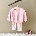 thumbnail image 2 of Conjunto de sudaderas con capucha para bebé de 0 a 3 años, jersey con apliques bonitos y pantalones, traje informal para niña, chándal para niño, ropa para bebé de primavera, 2 uds., 2 of 6