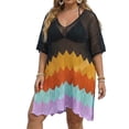 thumbnail image 2 of Wowcloth Women's Sheer V-Neck Loose Fit Casual Dress Cover-Up for Daily Wear, 2 of 5