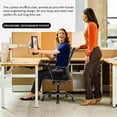 thumbnail image 3 of BestOffice Office Desk Chair Swivel Rolling Executive Lumbar Support Adjustable Stool, Black, 3 of 7