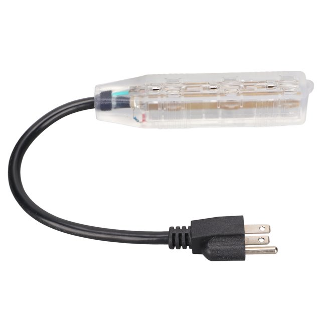 Cable De 5-15P A 5-15R, Cable De Extensión De Salida Impermeable De 3 Enchufes Para Computadora Para Electrodomésticos