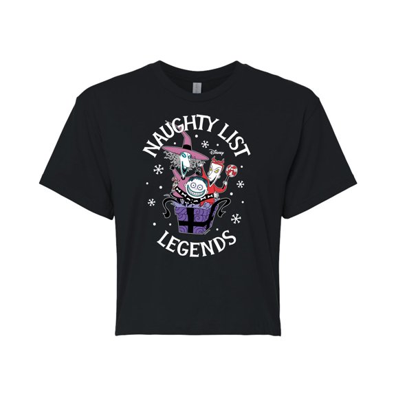 The Nightmare Before Christmas - Naughty List Legends - Juniors Cropped Cotton Blend T-Shirt