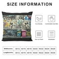 thumbnail image 5 of Autua Graffiti Trash Cans Punk Art Decorative Throw Pillow Cover for Home Couch Living Room Bed Sofa, 1PC 22x22in, 5 of 5
