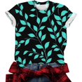 thumbnail image 5 of LiMoi Short Sleeve Tops Women Teen Womens Tops Dressy Casual Plus Size Floral Tops for Women Summer Plus Size Tops My Items, 5 of 5