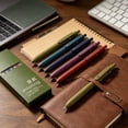 thumbnail image 4 of Retractable Rollerball Gel Pens, Multi-Colored Barrels, Clip, Smooth Black Ink, 5-Count Vintage Set, 4 of 9