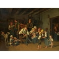 thumbnail image 3 of Ferdinand Georg Waldmüller 14x11 Black Modern Framed Museum Art Print Titled - The Congratulations on Grandfather's Birthday (1845), 3 of 5