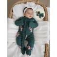 thumbnail image 6 of BemeyourBBs Baby Girls Christmas Outfit, Long Sleeve Candy Cane Footies Headband, 6 of 9