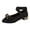 Black, variant on Low Heeled Dress Shoes for Women Suede Bow Closed Pointed Toe Pumps Stretch Ankle Strap Slip on Office Work Weeding Party Heels White Size 7.5