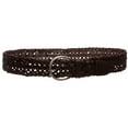 thumbnail image 2 of Women's 2" (50mm) Braided Woven Leather Belt with Horseshoe Buckle, 2 of 4