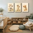 thumbnail image 3 of Teddy Bear Sports Nursery Animal Canvas Wall Art Cute Woodland Baby Bear Rugby Wall Decor Pictures Football Basketball Baseball Kids Room Posters Prints for Children Bedroom(only canvas), 3 of 6