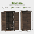 thumbnail image 3 of Mcombo 63" Wood Outdoor Storage Cabinet, Garden Storage Shed with Lockers 0870, 3 of 8
