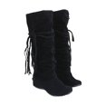 thumbnail image 3 of Ferndule Boos para mujer Botas altas de gamuza sintética Botas altas hasta la rodilla Botas anchas de pantorrilla, 3 of 7