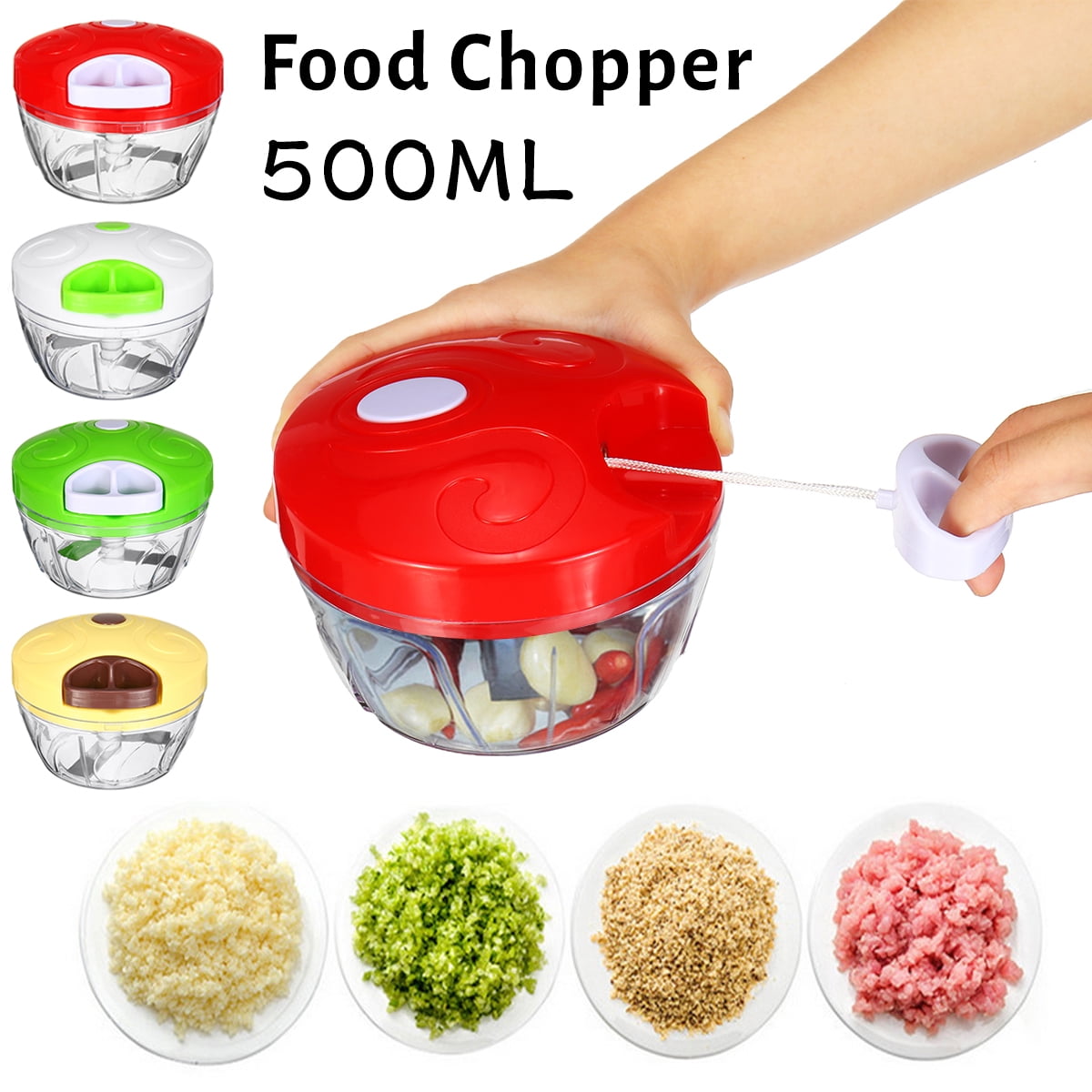 Multifunction Food Chopper Manual Meat Veget Machine Crusher Blender