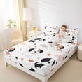thumbnail image 4 of Homewish Kawaii Cartoon Pug Bed Sheets for Teen, Cute Dalmatian Dog King Sheets, Dreamy Stars Cloud Sheet Set, Super Cozy Room Decor, 4pcs, 4 of 7