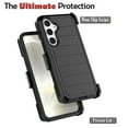 thumbnail image 7 of Njjex For Samsung Galaxy S24 5G Case with Belt-Clip Holster ,Heavy Duty Protective Drop Protection Shockproof Cover with [Built in Screen Protecotr] - Black, 7 of 7