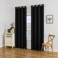 thumbnail image 4 of JIATER Blackout Curtains,42 x 63 in Blackout Curtains Set of 2 for Bedroom Living Room,Waterproof Outdoor Curtains for Patio,Grommet Curtains for Porch,Black, 4 of 10